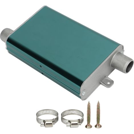 Silencieux échappement 24mm aluminium pour chauffage stationnaire diesel, tube droit insonorisant compatible radiateur air. (1/5)
