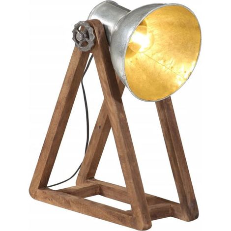 Lampe de table rétro argentée, 25 watts, 30x17x40 cm, culot E27. (1/5)