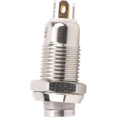 8-mm-Momentan-Drucktaster, wasserdichter Drucktaster-Startschalter mit Leuchte, 3 V, weiß (1/5)