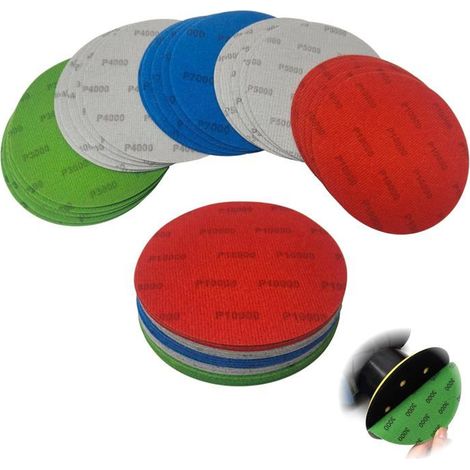 25 Disques Abrasifs 125Mm Auto-Agrippants – Grain 3000 4000 5000 7000 10000 – Disques De Ponçage En Carbure De Silicium Pour[BI90] (1/5)