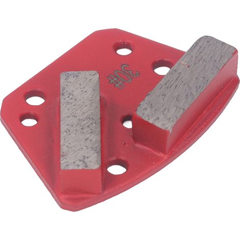 Lot de 3 patins de meulage diamantés, grain 30, trapézoïdaux, pour la découpe de sols en béton, 2 dents longues (1/5)