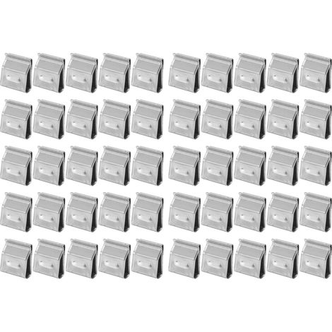 50Pcs Cable Clip 2 Wire Stainless Steel Cord Fixing Holder Clamp Set Kit for Solar Panel