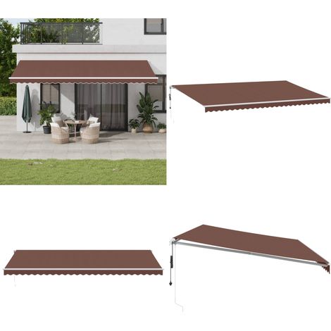 Markise Automatisch Braun 600x300 cm - Markise - Sonnenschutz - Gartensonnenblende - Außenmarkise - Terrassenschirm - Home & Living (1/5)