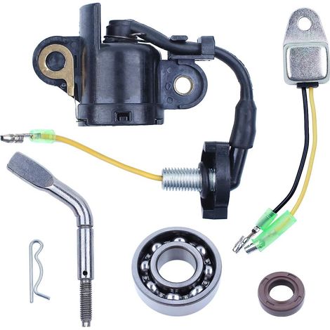 Kit de joint d'huile pour palier d'arbre de gouverneur avec interrupteur d'alerte de faible niveau d'huile, compatible avec moteur Honda GX340 GX390 188F 5 kW générateur à essence (1/5)