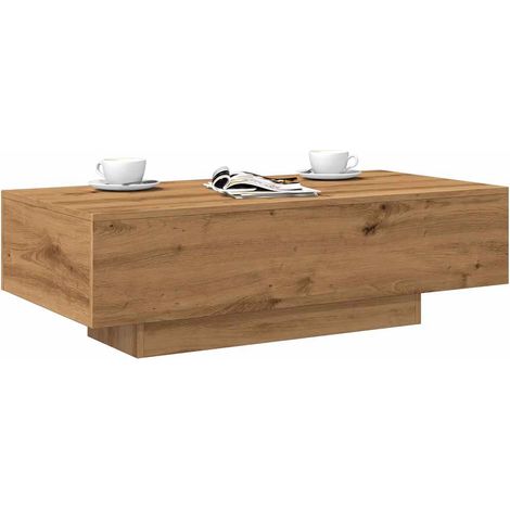 Vidaxl – Table basse fixe chêne artisanal 100x49,5x31 cm – Bois d'ingénierie durable – Surface lisse et facile à entretenir – Multifonctionnelle (1/5)