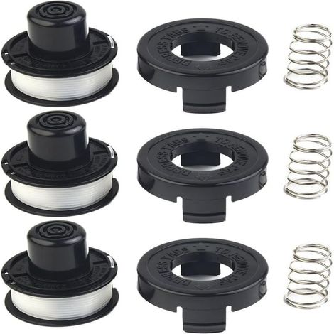 Lot de 3 bobines de fil et couvercle pour débroussailleuse A6226 GL250 GL310 GL360 Bobine et fil de rechange (1/5)