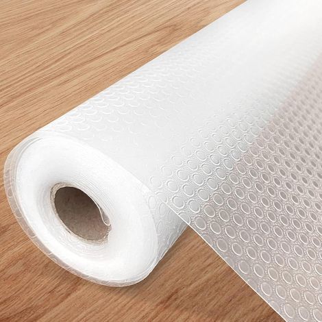 Tapis Fond de Tiroir Antidérapant,Transparent,Protection Tiroir Cuisine en EVA,Peut être Coupé,Tapis Antiderapant pour Cuisine Accessoires,Placard,Étagère (30x150cm x 3 Rouleaux) (1/5)