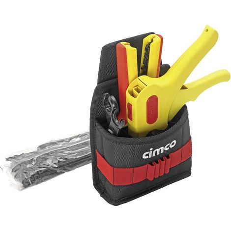 Cimco Gürteltasche Solar inkl. 4 Tlg 170477 pour électricien, pour les artisans Ceinture porte-outils équipée 5 pièces