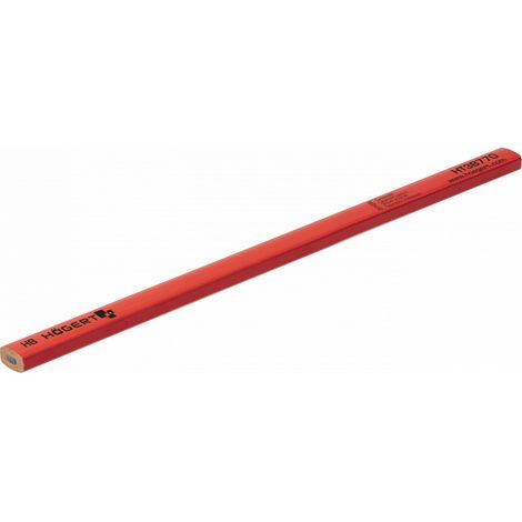 Högert Technik - Lápiz de carpintero HB 250 mm lápiz plano ergonómico para marcar madera con precisión en trabajos de construcción y ebanistería