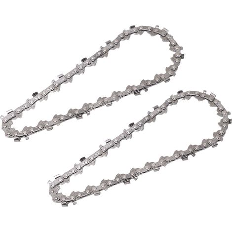 2 chaînes de tronçonneuse 4 pouces 28 maillons entraîneurs en acier allié pièces de rechange pour mini tronçonneuse (1/5)