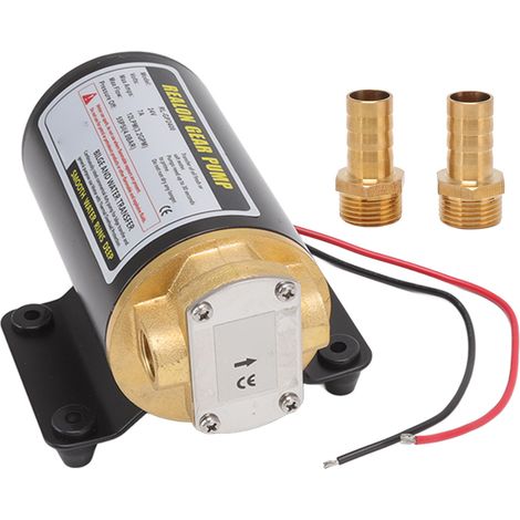 GARRYFIZH Pompe à huile à engrenage électrique, Protection thermique, transfert de moteur avec connecteur en laiton pour moteur Diesel RL GP2400 24V 7A (1/5)