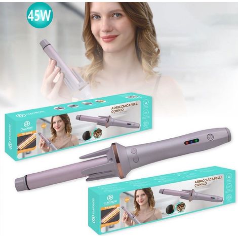 TRADE SHOP - Arricciacapelli Conico Automatico Spazzola Rotante Ricci Onde Boccoli 45w Tx-8066 - (1/5)