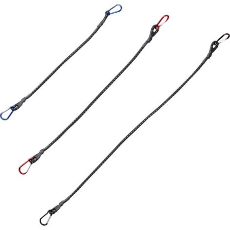Gepäckspannerset 3-teilig Länge 60, 80, 100 cm mit Karabinerhaken (1/2)