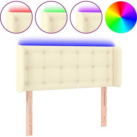Maison Exclusive - Testiera a LED Crema 103x16x78/88 cm in Similpelle (1/5)