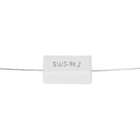 10 Stück Zementwiderstände, Leistungswiderstände, Genauigkeit ±5%, elektronische Bauteile, 5 W (3,9 kΩ) (1/5)