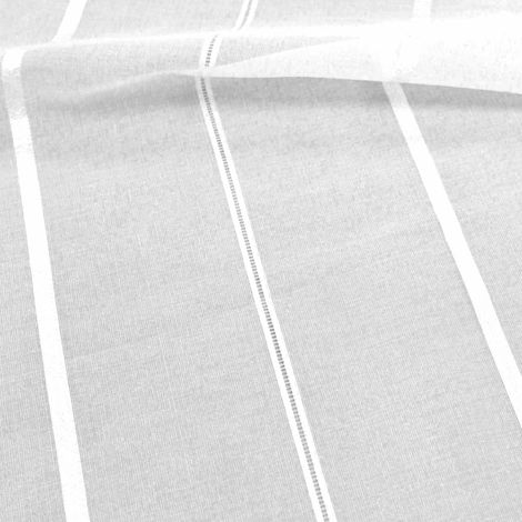 Tissu voile à rayures ajourées Blanc 90 cm