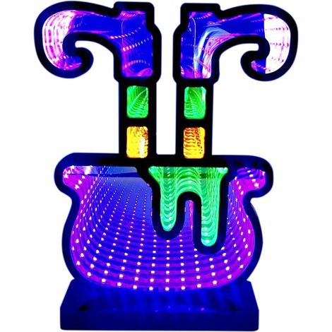 Veilleuse d'Halloween à brancher – Lampe LED décorative pour chambre à coucher et fête de vacances Acrylique alimenté par USB avec design festif, veilleuse de table pour décoration d'intérieur, club (1/5)
