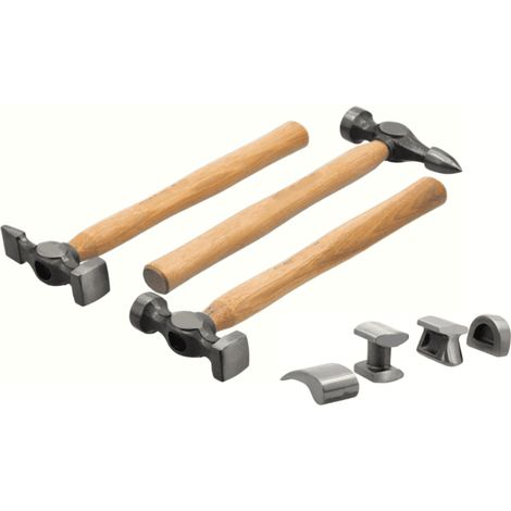 Kit martelli e tassi per riparazione auto carrozzeria carrozziere 7 pz 908to (1/3)