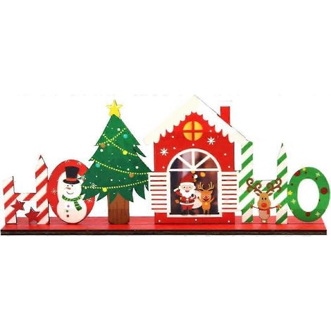 AURA Christmas Table Decorations, Wooden Sign Table Ornaments ,Christmas Centerpiece for Holiday Party,(Christmas House) (1/5)