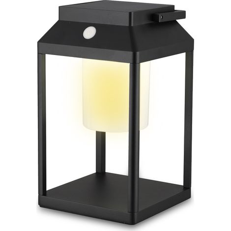 MaxxGarden Luces Solares Jardín 15x25 cm - Luces LED exterior terraza - Luz Solar con Sensor de Movimiento - IP54 - Negro (1/5)