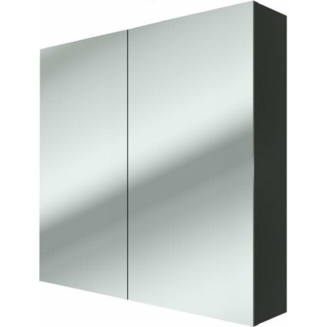 AcquaVapore Spiegelschrank Badspiegel Badezimmer Spiegel City 80cm schwarz NEIN ohne LED-Beleuchtung (1/5)