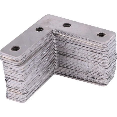 50 mm x 50 mm x 1 mm L-förmige flache Befestigungs- und Reparaturplatten, 30 Stück