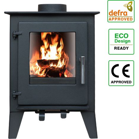 5KW Multifuel Stove Log Burner Heating Fireplace Defra Approved Eco Design