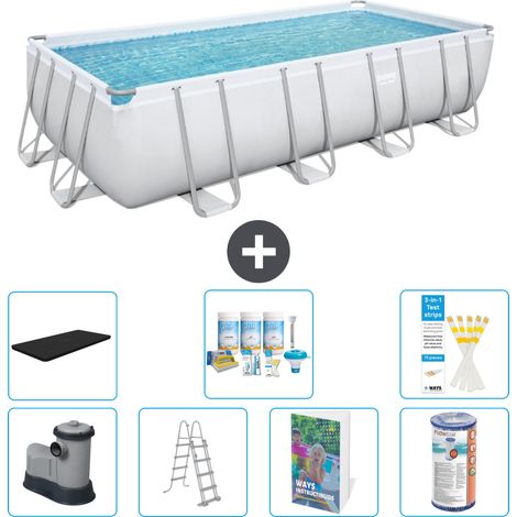 Bestway Bestway Power Steel Rectangulaire - 549x274x122 cm - 8-pièces  S556