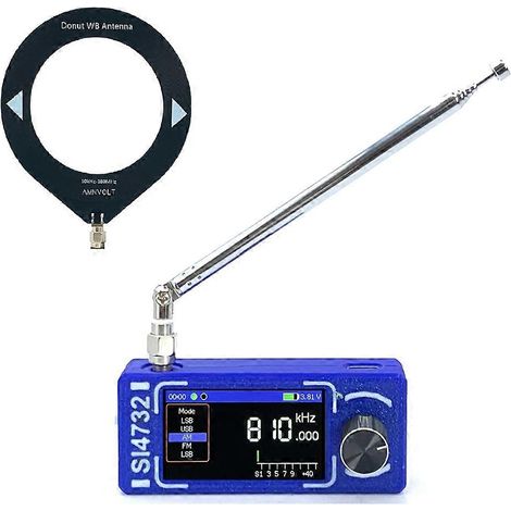 Récepteur radio Mini SI4732 à bande complète (0,5-108 MHz) avec amplificateur de casque intégré et compatible FM, AM et SSB. (1/5)