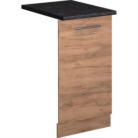 Panel frontal del lavavajillas Fame-Line, Roble dorado, 45 cm , ET Antracita, Vicco