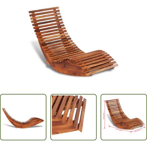 Chaise de jardin - Chaise longue basculante Bois d'acacia (1/5)