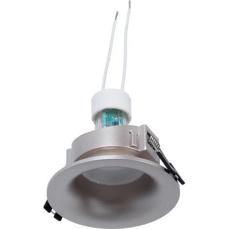 Kit Collerette spot encastrable Ø86mm (champagne) + Ampoule GU10 - Blanc Chaud