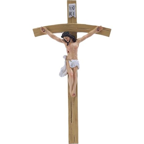 murale de Jésus Décoration catholique classique en résine peinte à la main Décoration Murale Jésus Pour la maison, porte, accueil, exposition, campagne, fête de Thanksgiving (1/5)