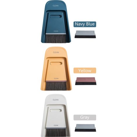 Ortviai Balai et Pelle Compacte pour Intérieur – Brosse Souple, Raclette pour Vitres, Idéale Cuisine/Bureau/Sol
