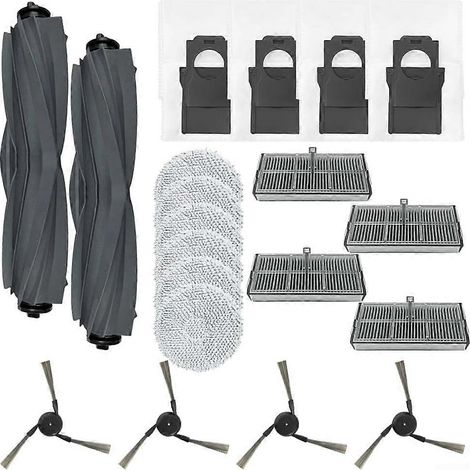 Pour Mova E40 Ultra aspirateur robot pièces détachées caoutchouc brosse latérale filtre HEPA serpillière sacs poussière (1/5)