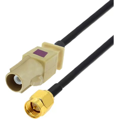 Cavo pigtail Fakra I/SMA RG174 da 20 cm
