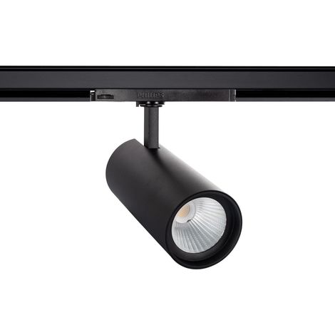 Spot LED sur Rail Triphasé 40W d'Angelo Noir Blanc froid 5000K