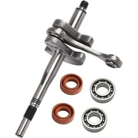 Vilebrequin compatible Stihl FS55 FS38 FS45 Avec joints SPI et joint papier Pour débroussailleuse Réf 4140 030 0400 (1/5)