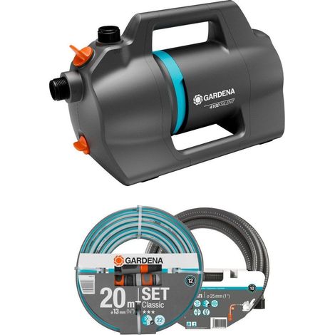 Kit pompa irrigazione di superficie 4100 Silent con attrezzatura di aspirazione - GARDENA - 9052-20