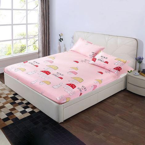 Drap-housse 100% coton doux confortable respirant (150x200cm) (1/5)
