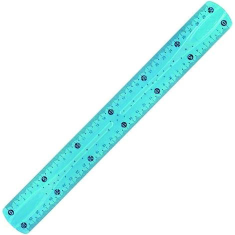 1 PCS Règle Souple 30cm / Instrument de Mesure Incassable/Mesure en centimètre (30) et en Pouces (12) - Couleur aléatoire (bleu, jaune, vert, ...)