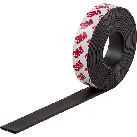 Bande magnétique adhésive 10 mm x 2 m avec colle 3M Bande magnétique flexible auto-adhésive pour l'organisation, la présentation et les projets de loisirs créatifs et de bricolage (1/5)