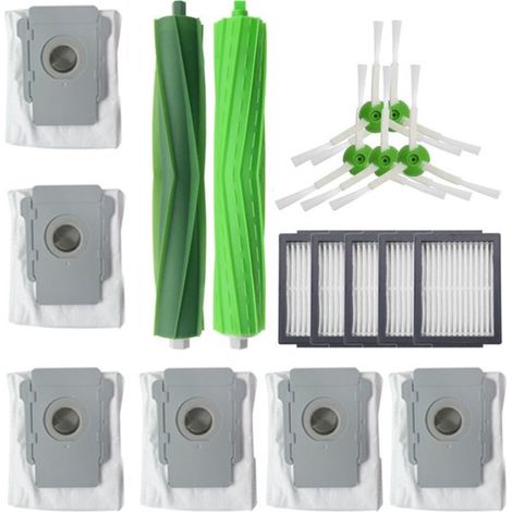 Juego de repuestos compatible con bolsas de aspiradora iRobot Roomba i7 / i7+, bolsas de filtro, cepillos y accesorios (1/5)