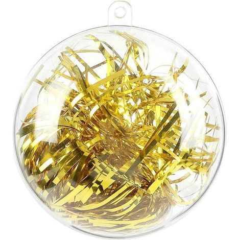 MINKUROW 20 Pz Palline Di Natale 8 Cm Palline Di Plastica Trasparenti Riempibili Decorazione Ideale Per Alberi Di Natale Pasqua Compleanno Matrimonio Ornamenti Decorativi Palla Da Bagno (1/5)