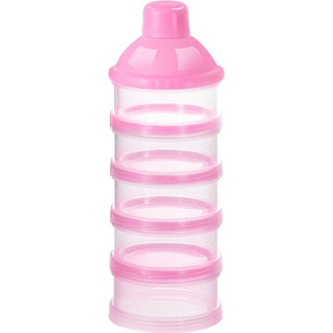 Distributeur de Lait en Poudre Bébé 5 Étages, Récipient de Rangement Empilable Anti-Fuites pour Collations (1/5)