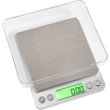 Envy NV-500 Balance numérique de poche avec 2 plateaux d'extension 500 x 0,01 g (1/3)