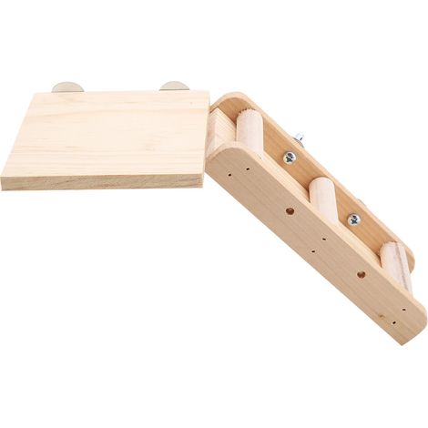 Ensemble de jouets en bois pour perroquet et hamster : échelle et plateforme, petits jouets pour animaux, kits d'escalade (1/5)