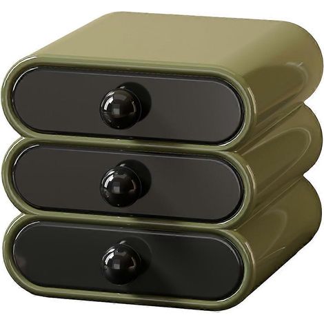 Organisateur de rangement à 3 tiroirs, ensemble compact de rangement pour maquillage, boîte de rangement pour salle de bain, chambre d'étudiant, bureau, bureau (1/5)