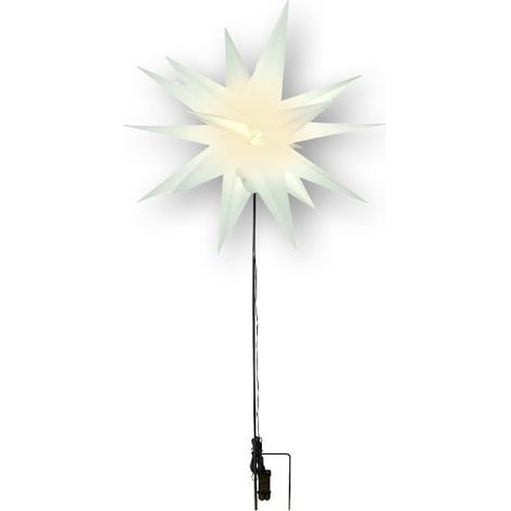 HGD LED-Dekostern mit Timer & Bodenspieß Ø 60 cm warmweiß weiß