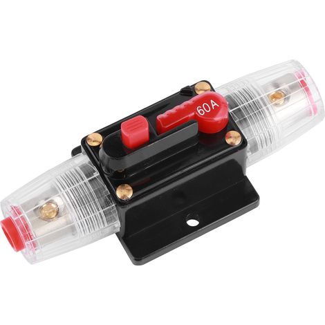 Réinitialisation automatique porte-fusible interrupteur amplificateur voiture camion Modification Audio 12V 60A (1/5)